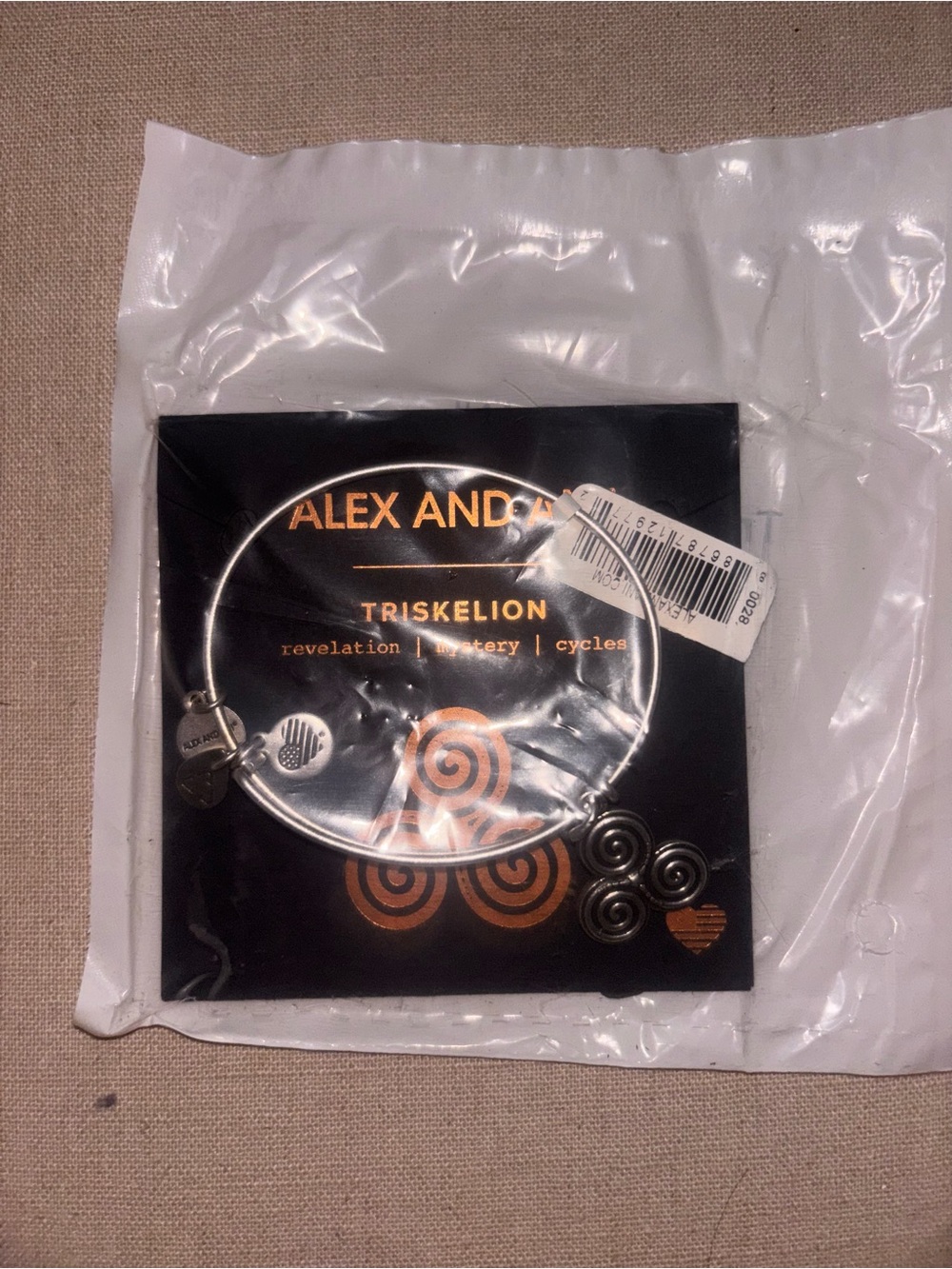 NWT Alex and Ani Triskelion Silver Bracelet